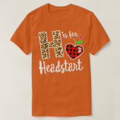 Girl First Day Headstart Leopard Pset Back School T-shirt (Design voorkant)