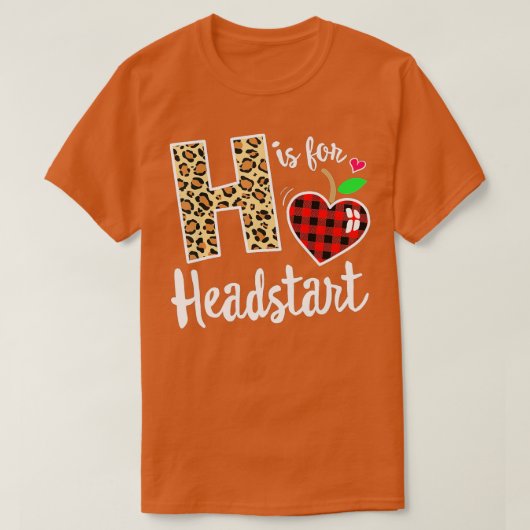 Girl First Day Headstart Leopard Pset Back School T-shirt (Design voorkant)