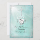 Girl First Heilige Commune Blauwgroen Blue Heavenl Kaart (Voorkant)