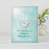 Girl First Heilige Commune Blauwgroen Blue Heavenl Kaart (Staand voorkant)