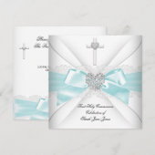 Girl First Heilige Commune Blauwgroen White Silver Kaart (Voorkant / Achterkant)