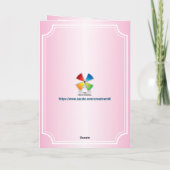 Girl First Heilige Commune Folded Wenskaart Kaart (Achterkant)