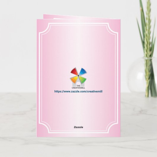 Girl First Heilige Commune Folded Wenskaart Kaart (Achterkant)