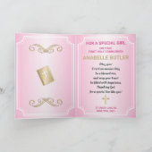 Girl First Heilige Commune Folded Wenskaart Kaart (Binnen)