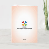 Girl First Heilige Commune Folded Wenskaart Kaart (Achterkant)