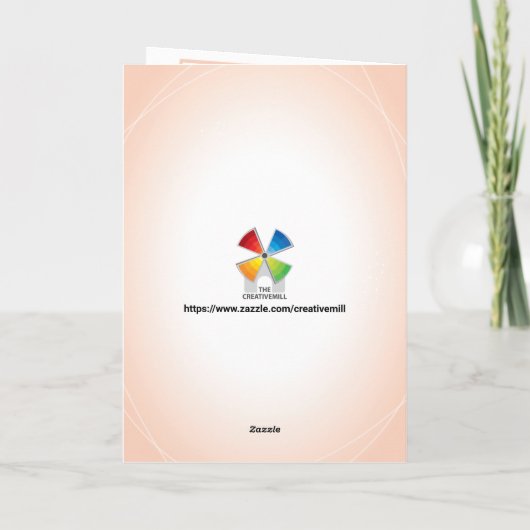 Girl First Heilige Commune Folded Wenskaart Kaart (Achterkant)