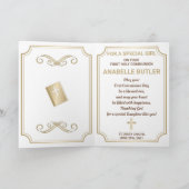 Girl First Heilige Commune Folded Wenskaart Kaart (Binnen)