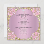 Girl First Heilige Commune Pink Gold Silver Cross  Kaart (Achterkant)