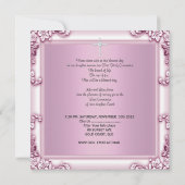 Girl First Heilige Commune Pink Pink Cross Kaart (Achterkant)