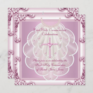 Girl First Heilige Commune Pink Pink Cross Kaart