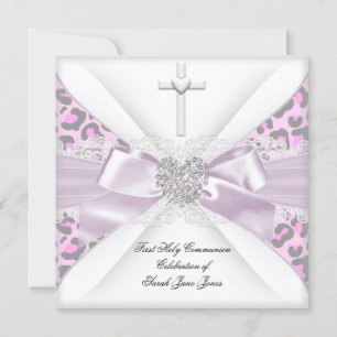 Girl First Heilige Commune Pink White Grey Leopard Kaart