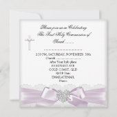 Girl First Heilige Commune Pink White Heart 2 Kaart (Achterkant)