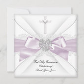 Girl First Heilige Commune Pink White Heart 2 Kaart (Voorkant)