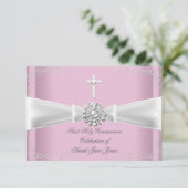 Girl First Heilige Commune roze White Silver Kaart (Staand voorkant)