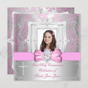 Girl First Heilige Commune Silver Pink Foto Kaart