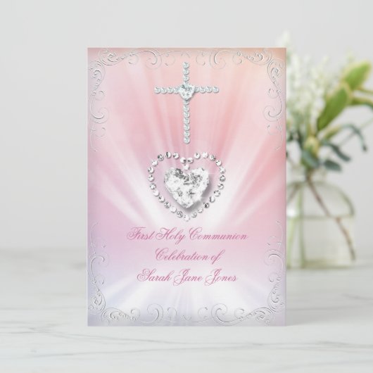 Girl First Heilige Commune White Pink Heavenly 2 Kaart (Staand voorkant)