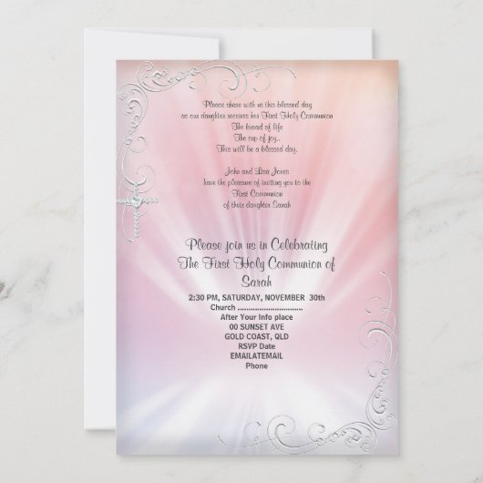 Girl First Heilige Commune White Pink Heavenly 2 Kaart (Achterkant)