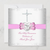 Girl First Heilige Commune White Pink Kaart (Voorkant)