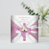 Girl First Heilige Commune White Pink Kaart (Staand voorkant)