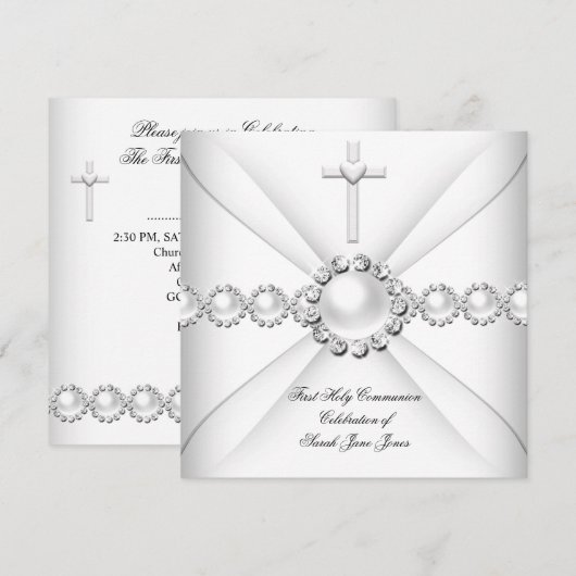 Girl First Heilige Commune White Silver 2 Kaart (Voorkant / Achterkant)