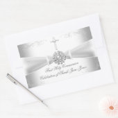 Girl First Heilige Commune White Silver Rechthoekige Sticker (Envelop)
