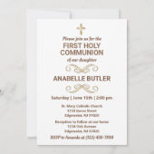 Girl First Heilige Communion Kaart (Achterkant)