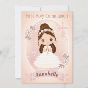 Girl First Heilige Communion Kaart
