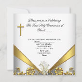 Girl First Heilige Communist Gold White Floral 2 Kaart (Achterkant)