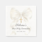 Girl First Holy Communion Bow Napkins Servet (Voorkant)