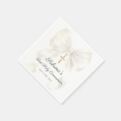 Girl First Holy Communion Bow Napkins Servet (Hoek)