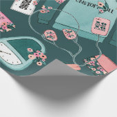 Girl Fitness Pattern Cadeaupapier (Hoek)