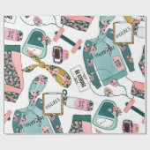 Girl Fitness Pattern Cadeaupapier (Vlak)