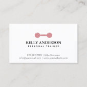 Girl Fitness Personal Trainer Simple Plain Pink Visitekaartje (Voorkant)