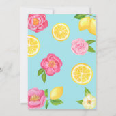 Girl Floral Baby shower Kaart (Achterkant)