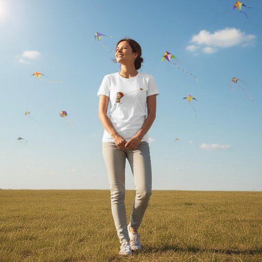 Girl Flying A Kite T-Shirt