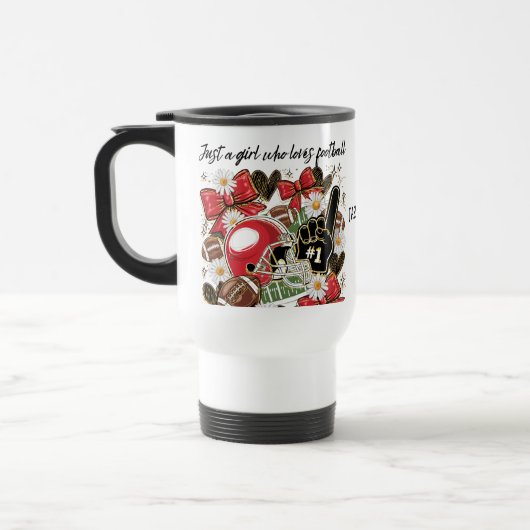 girl football travel mug reisbeker (Links)