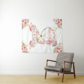 Girl Fox Baby shower Achtergrond Banner Wandkleed (In Situ (horizontaal))