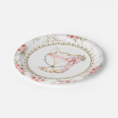 Girl Fox Baby shower Papieren Borden Papieren Bordje (Gekanteld)