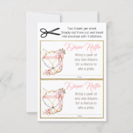 Girl Fox Diaper Raffle Tickets