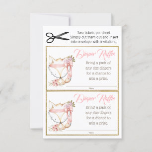 Girl Fox Diaper Raffle Tickets