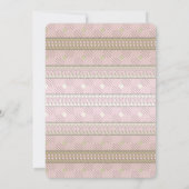 Girl Fox Wild One Baby Shower Uitnodigingen (Achterkant)