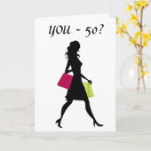 GIRL FRIEND U SHOP ZOALS UW 21=50e BIRTHDAY Kaart (Gele Bloem)