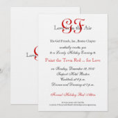 Girl Friends Night Out Invitations Red 2 Kaart (Voorkant / Achterkant)