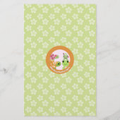 Girl Frog Baby shower Game BINGO Sheet Flyer (Achterkant)