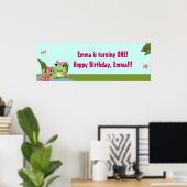 Girl FROG Birthday Party Banner HFG Poster (Thuiskantoor)