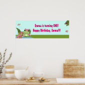 Girl FROG Birthday Party Banner HFG Poster (Keuken)