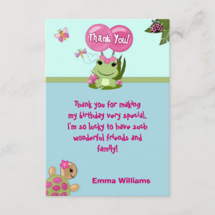 Girl FROG Hartelijk dank U kaart 3,5-inch x5-inch