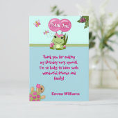 Girl FROG Hartelijk dank U kaart 3,5-inch x5-inch  (Staand voorkant)