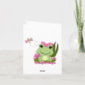 Girl FROG jarig Bedankt voor je briefkaart (Achterkant)