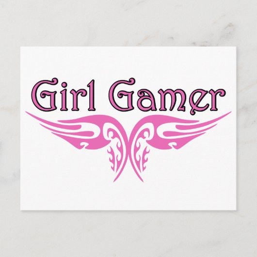 Girl Gamer Briefkaart (Voorkant)